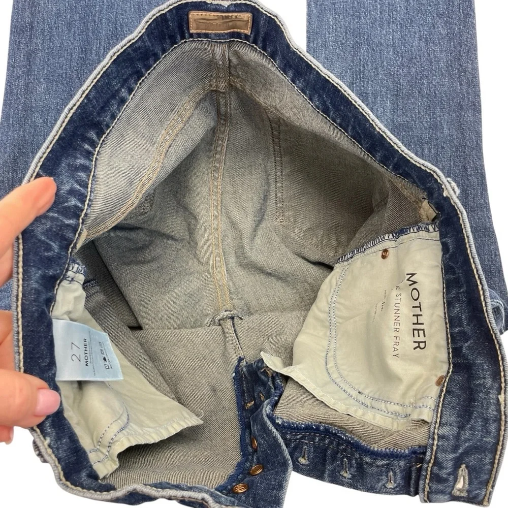 MOTHER The Stunner Fray Jeans 27 Blue